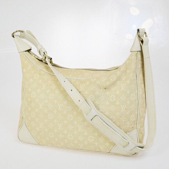 LOUIS VUITTON Boulogne 30 Shoulder Bag Monogram Mini Lin Canvas
